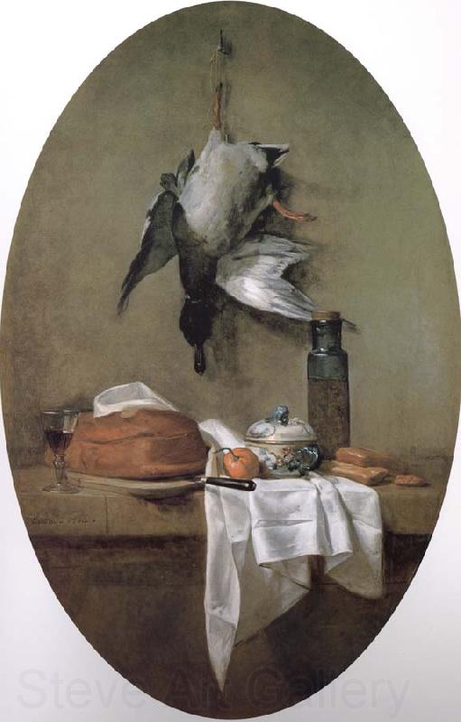 Jean Baptiste Simeon Chardin Duck bowl and olive oil France oil painting art